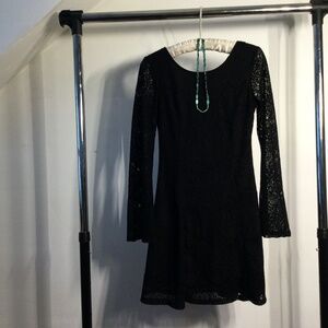 Xhilaration Black Lace  Overlay Dress EUC